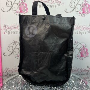 lululemon athletica Black Foldable Tote with Logo